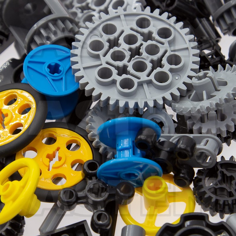 100+PCS Technic Gears and Axles Compatible with Technic-Sets,Gears-Rack (Pins-Axles Differential
