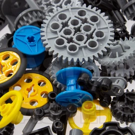 100+PCS Technic Gears and Axles Compatible with Technic-Sets,Gears-Rack (Pins-Axles Differential New) for Car Building Brick Accessories Pieces Sets (Random Color)