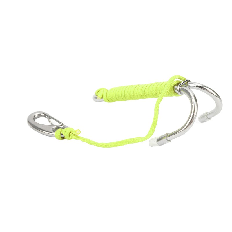 Diving Hooks Stainless Steel Double Reef Hook with Spiral Coil