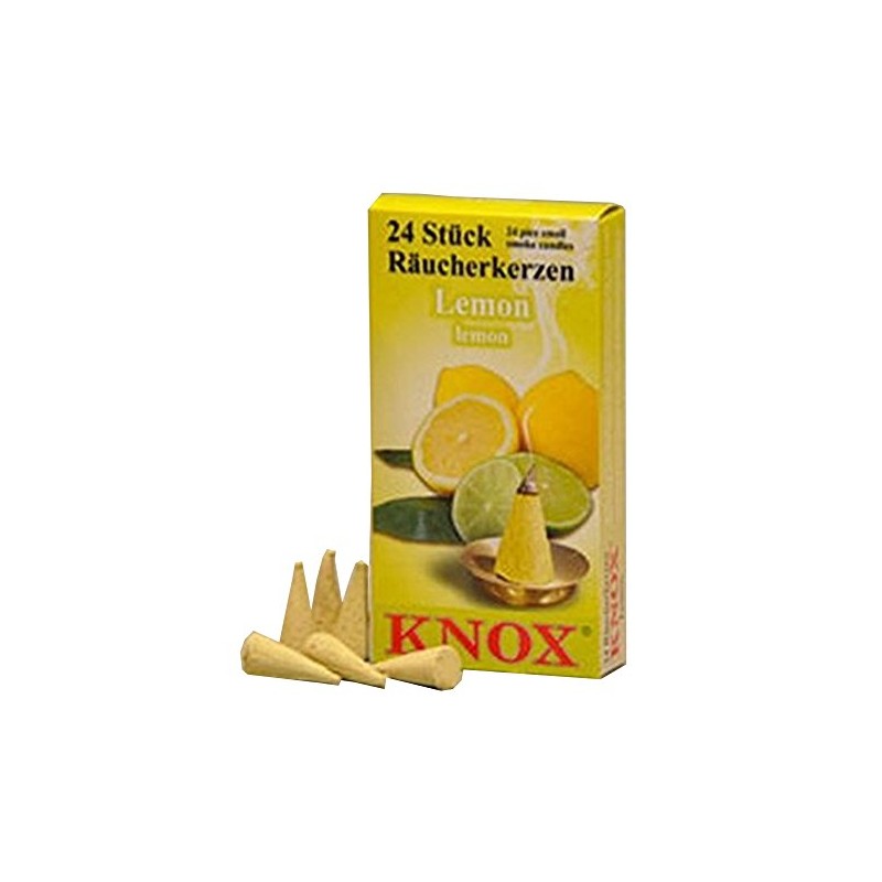 Knox Lemon Scent German Incense Cones Made in Germany for