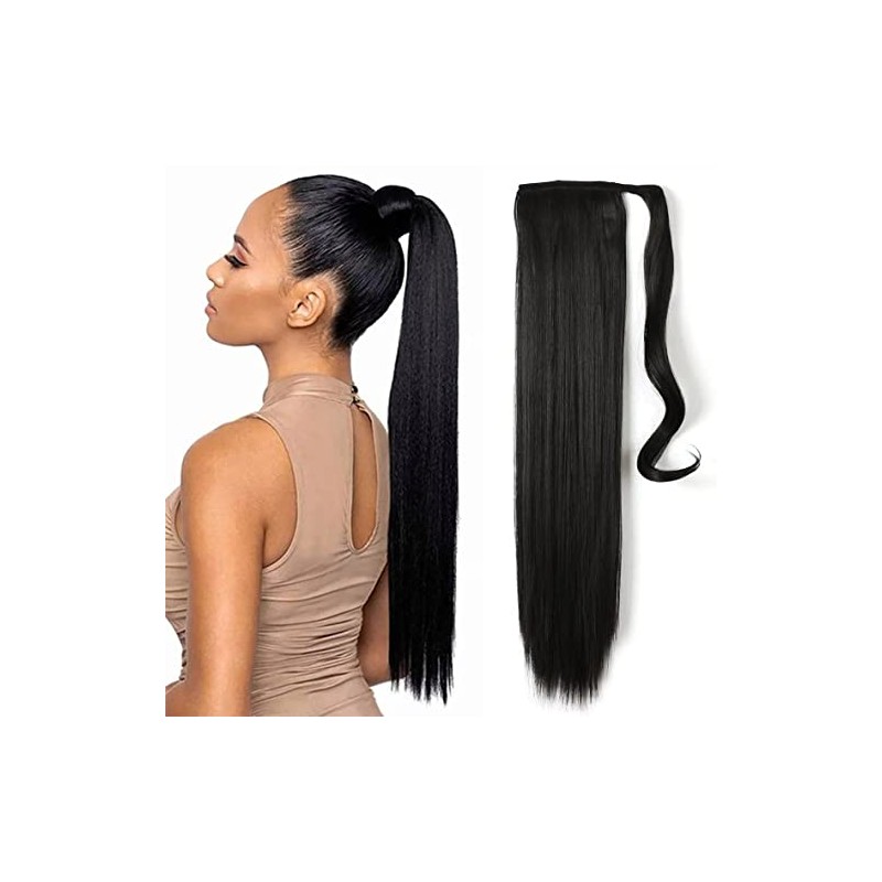 Coleta Postiza Cola Caballo Larga 32" Lacia SARLA (NEGRO #1B)