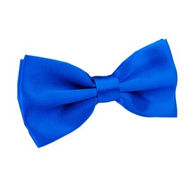 AWAYTR Men's Pre Tied Bow Ties for Wedding Party Fancy Plain Adjustable Bowties Necktie (Royal blue)
