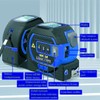 3 In 1 Digital Tape Measure Blue High Elasticity Accurate