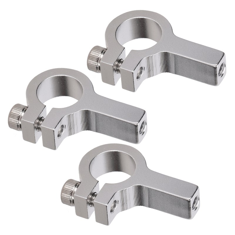 3Pcs Tube Clamp Hub Aluminum Shaft Clamping M4 Thread Mounting