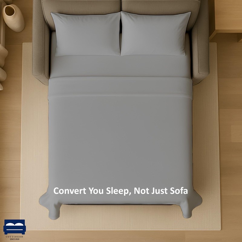 Cottingon 4 PC's Sleeper Sofa Queen Sheets, 100% Brushed Microfiber