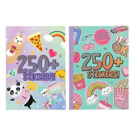 Super Cute Sticker Books 2pk-Over 250+ Stickers in Each Book!