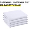 ABCCANOPY Slant Leg Side Wall 10x10ft basa/8x8ft top, White (4