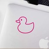 Decal Stickers of Rubber Duck Ducky Bath Toy 1 (Pink)
