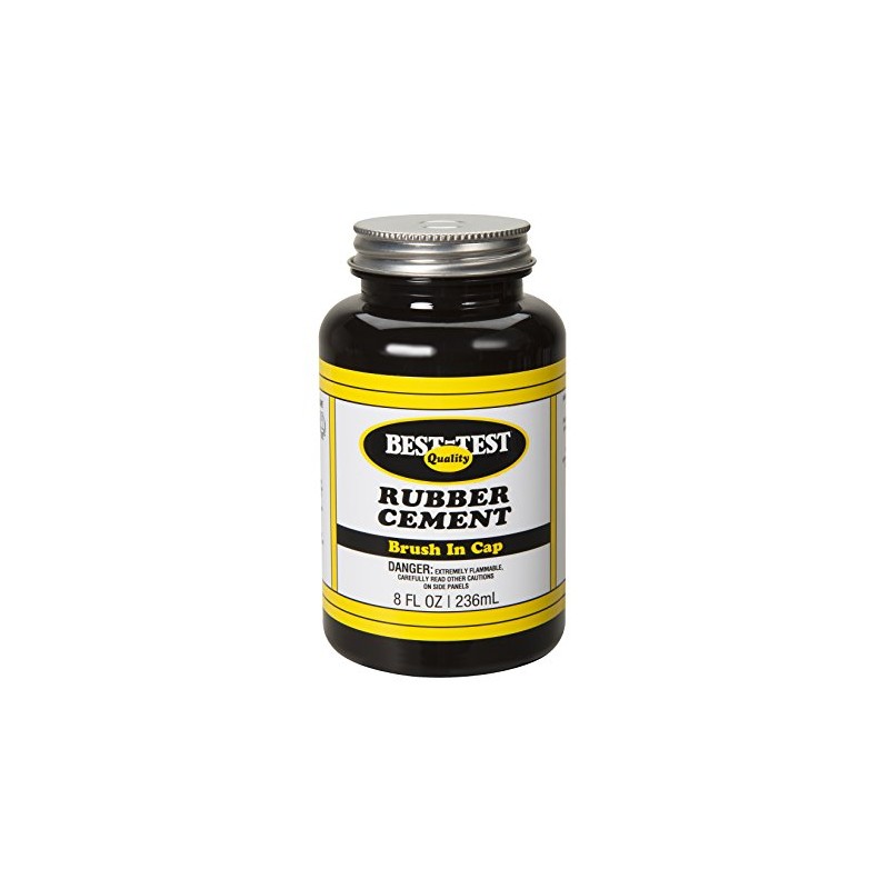 Best-Test Rubber Cement 8OZ Jar