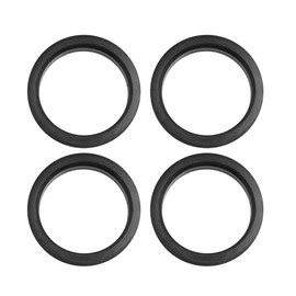 sourcing map 4 Pieces Centring Rings Plastic Centring Rings Rims Rings Spacer Rings for Universal 73.1 to 60.1 mm Black