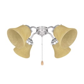 Aspen Creative 23109-4 Transitional Style Bell Shaped Antique Shade, 2-1/8" Fitter Size, 4-1/4" high x 4-5/8" Diameter, 4 Pack Replacement Glass