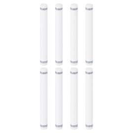 QUARKZMAN Pack of 8 Stainless Steel Wall Spacers, 12 x 100 mm Standoff Bolts, Spacer Screws for Acrylic Glass, Sign Holder, Advertising Boards, White