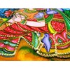 Divine Lovers Radha Krishna Hindu God sequin Batik Cotton Wall