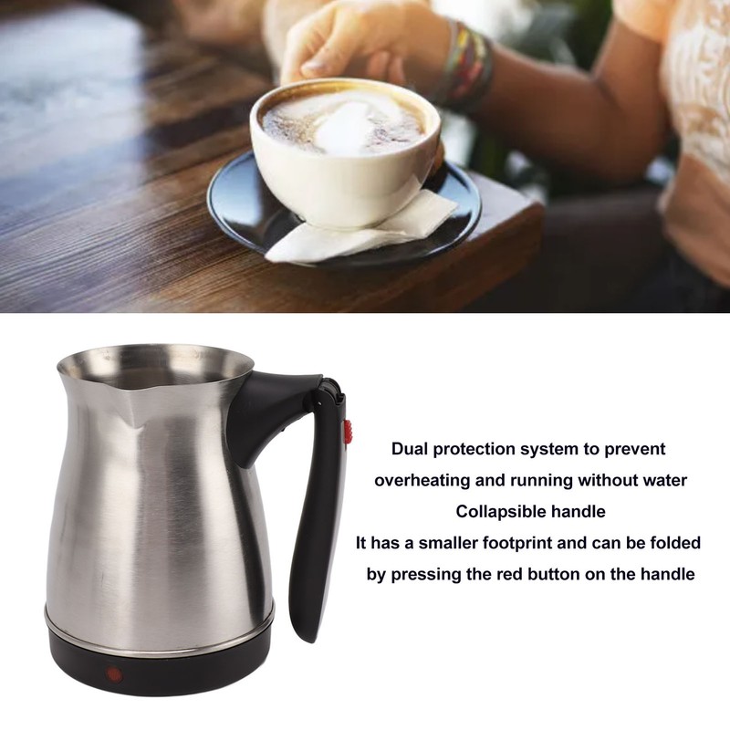 500ml 600W Turkish Coffee Maker Machine with Foldable Anti Scald