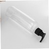CAXUSD 4pcs Press Pump Emulsion Bottle Transparent Refillable Container Black