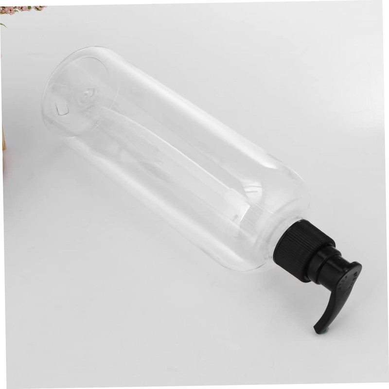 CAXUSD 4pcs Press Pump Emulsion Bottle Transparent Refillable Container Black