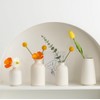 12cm White Ceramic Small Vases Set for Dry Flowers Minimalist