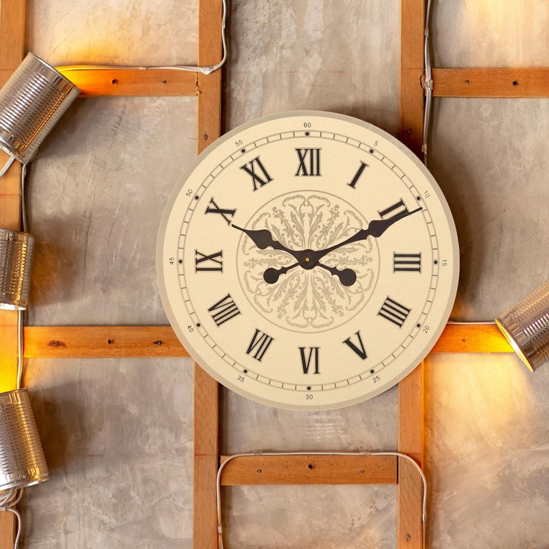 OSALADI Wall Clock Face Replacement Aluminum Round Clock Dial Roman