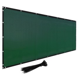 IDL Packaging Heavy-Duty 4' x 50' Privacy Fence Screen with Grommets, Green - 95% Visibility Blockage & Windscreen Cover with Weather-Resistant HDPE Weaving - Used for Chainlink and Mesh Fence