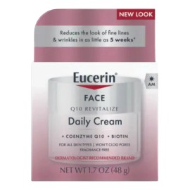 Eucerin Q10 Crema Facial Hidratante Antiarrugas con Coenzima Q10, 48 g
