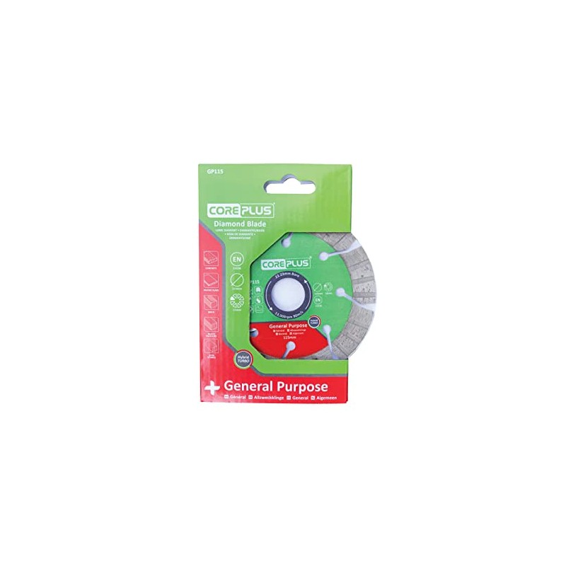 CorePlus General-Purpose Hybrid Turbo Diamond Blade 115mm B22.23mm (4.5in)