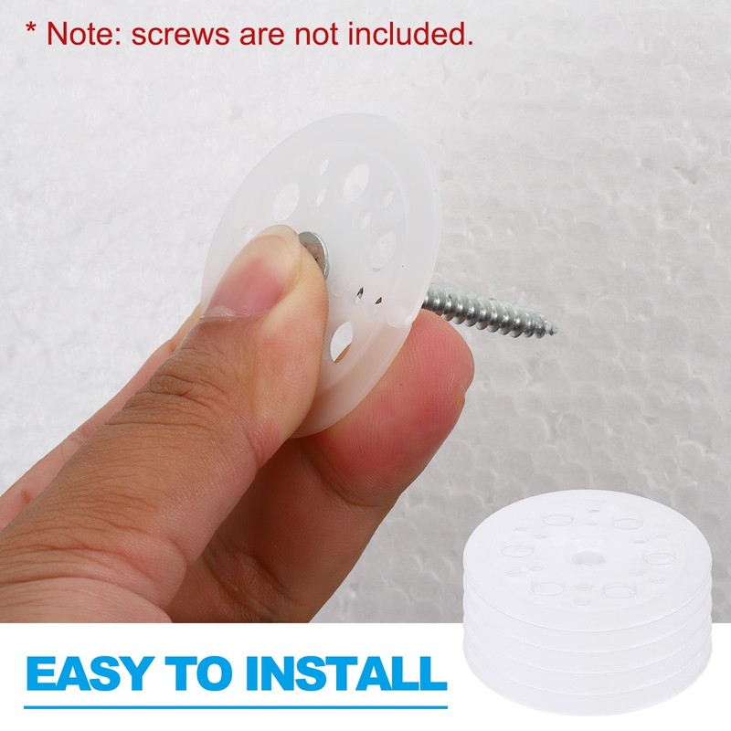 PATIKIL 45mm Plastic Washers, 500pcs Plastic Insulation Washers Load Spreading