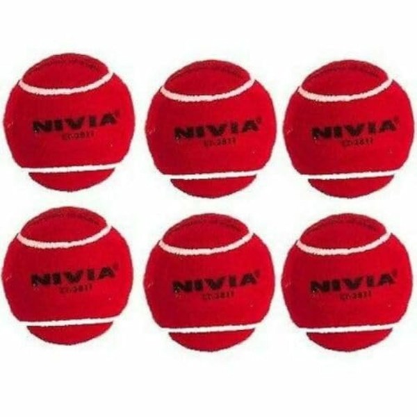 Nivia Heavy Tennis Ball Cricket Ball, Red, (Pack of 1), 6NiviaR