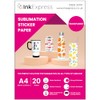 Ink Express A4 Transparent Sublimation Sticker Paper - Compatible with
