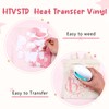 HTVSTD Boho Heat Transfer Vinyl -10 Sheets 12'' x 10''Rainbow/Heart/Star
