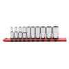 CASOMAN 10PCS 1/4"Drive 6 Pt. Mid-Length Socket Set, SAE, 3/16"