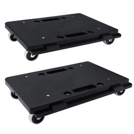 Nellyke Furniture Dolly, 2 Pack Small Flat Moving Dolly, Furniture Movers with 4 Wheels, 500Lbs Capacity, Connectable and Portable Dollies for Heavy Appliance, Black