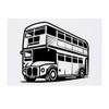 'Double Decker Bus' Temporary Tattoo - Water Resistant, Skin-Safe, Non-Toxic
