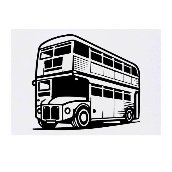 'Double Decker Bus' Temporary Tattoo - Water Resistant, Skin-Safe, Non-Toxic