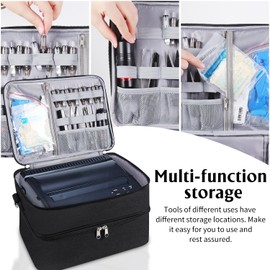 Tattoo Carrying Case Tattoo Supplies Organizer Tattoo Kit Case for Tattoo Equipment Portable Tattoo Supplies Travel Storage Bag for Tattoo Stencil Printer, Tattoo Ink, Tattoo Equipment, Bag Only