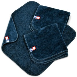 Bloom Certified Imabari Hand Towels, Set of 3, Vein, Handkerchief, Simple, Solid, Compact, Made in Japan, 100% Cotton, Men's, Women's, Navy