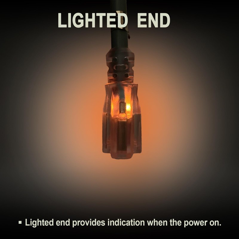 EP 3 Ft Lighted Extension Cord - 12/3 SJTW Heavy
