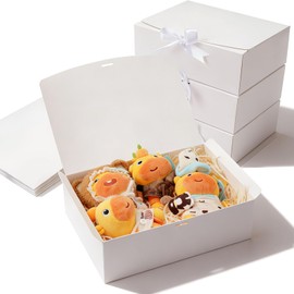 Korpai Gift Boxes 5 Pack 10.6x7.8x3.1 White Bridesmaid Proposal Box, Gift Boxes With Lids For Presents,Bridesmaid Boxes,For Party, Valentine's Day,Weddings,Holiday