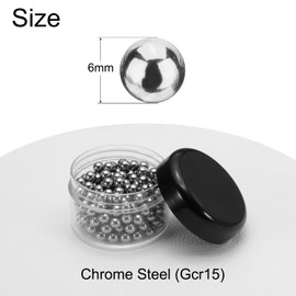 sourcing map 200 Pcs 6 mm Bearing Balls Chrome Steel Ball G50 Precision Balls