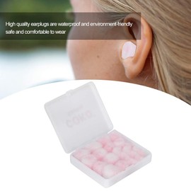 Wax Cotton Ear Plugs, Noise Canceling Waterproof Earplugs, Ear Plugs with Sound Blocking Levels 27DB for Sleep and Swimmers