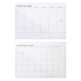 1 Weekly Planner and 1 Monthly Planner, Can Be Filled in As A Planner and to-Do Record Book, Suitable for Offices, Homes and Schools