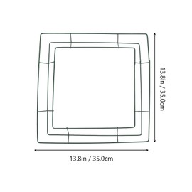 HOMSFOU Square Metal Wreath Form 2pcs 35cm Garland Iron Arch Geometric Wire Wreath Frame for Diy Crafts, Home Decor, Christmas, Wall Hanging, Garden, Patio