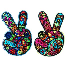 パッチクラブ ラブ＆ピース - アイロン接着･手縫いワッペン