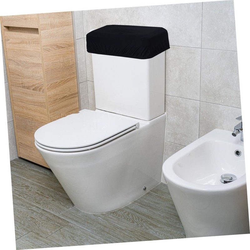 UKCOCO Black Toilet Tank Lid Cover Washable Replacement for Bathroom