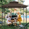 COOSHADE 8'x 5' Grill Gazebo Double Tiered Outdoor BBQ Gazebo