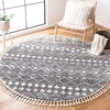 SAFAVIEH Berber Fringe Shag Collection Area Rug - 5' Round,