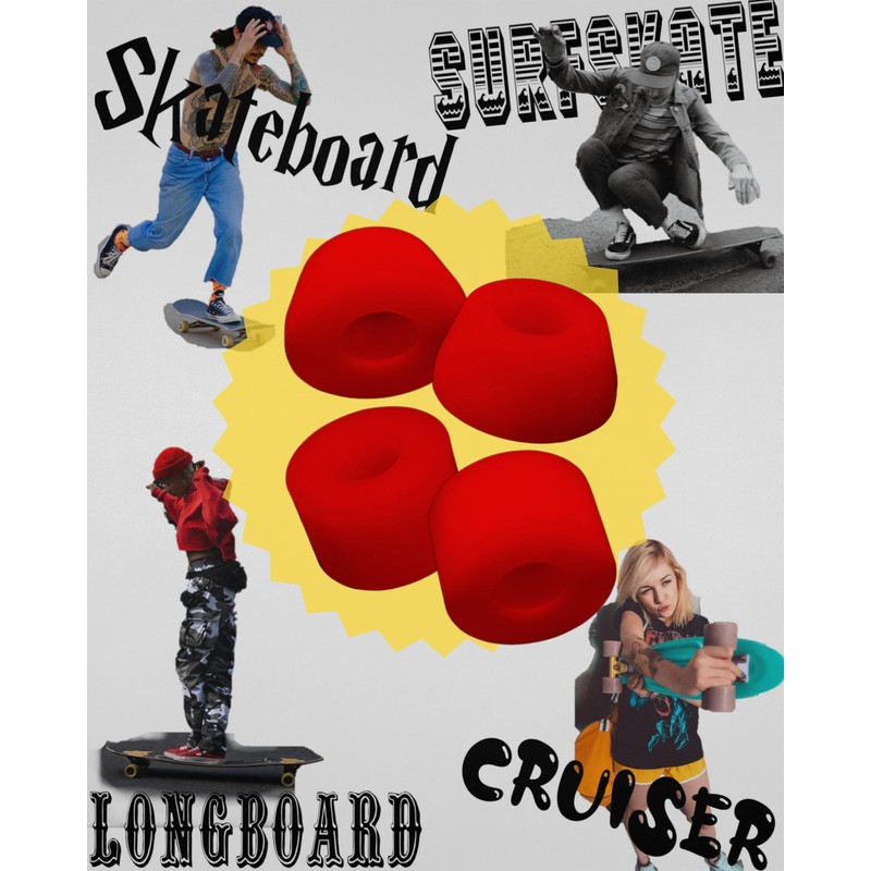 Skateboard Bush Rubber Skateboard Truck Bush Rubber Soft Medium Hard