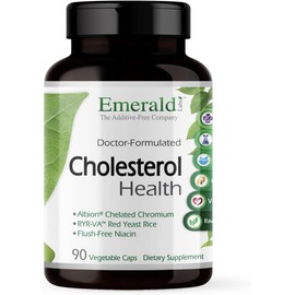 EMERALD LABS Cholesterol Health - Featuring CoQ10, Flush-Free Niacin, RYR-VA, and Garlic for Heart and Circulatory Support - 90 Vegetable Capsules