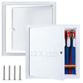 Gisafai Access Panel Wall Hole Cover Metal Drywall Access Door Electrical Panel Cover Plumbing White Access Panel for Drywall (12 x 12 Inch)