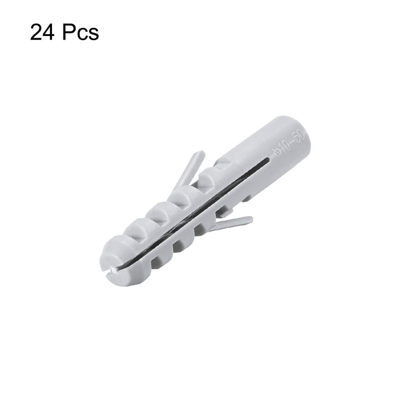 uxcell 10x50mm Plastic Expansion Tube Bolts Column Frame Fixings Gray
