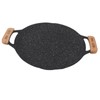 Round BBQ Grill Pan Metal Nonstick Grill Barbecue Plate Multifunctional